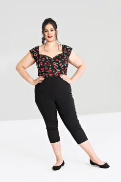 Hell Bunny Trousers & Shorts|Trousers & Shorts>Tina Capris Black