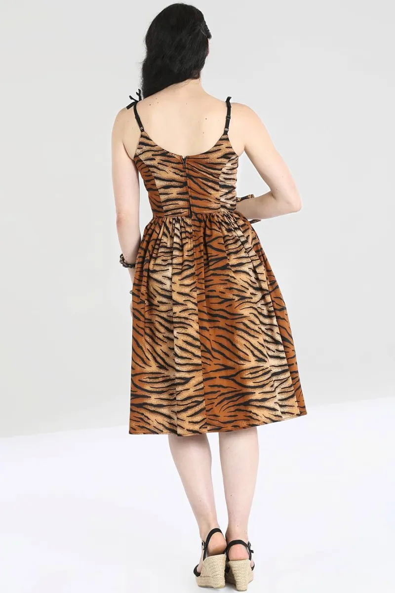 Hell Bunny Dresses>Tora 50's Dress Brown