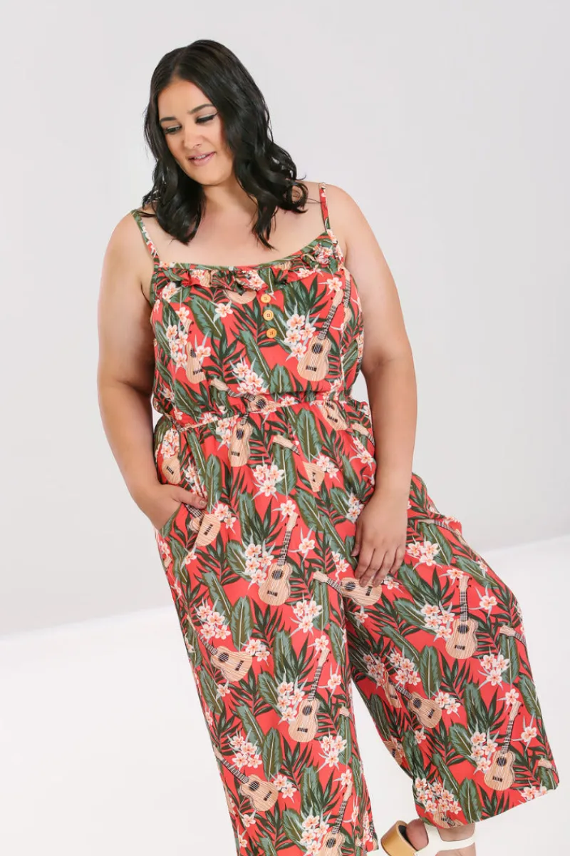 Hell Bunny Jumpsuits & Playsuits|Jumpsuits & Playsuits>Ukulele Jumpsuit Orange