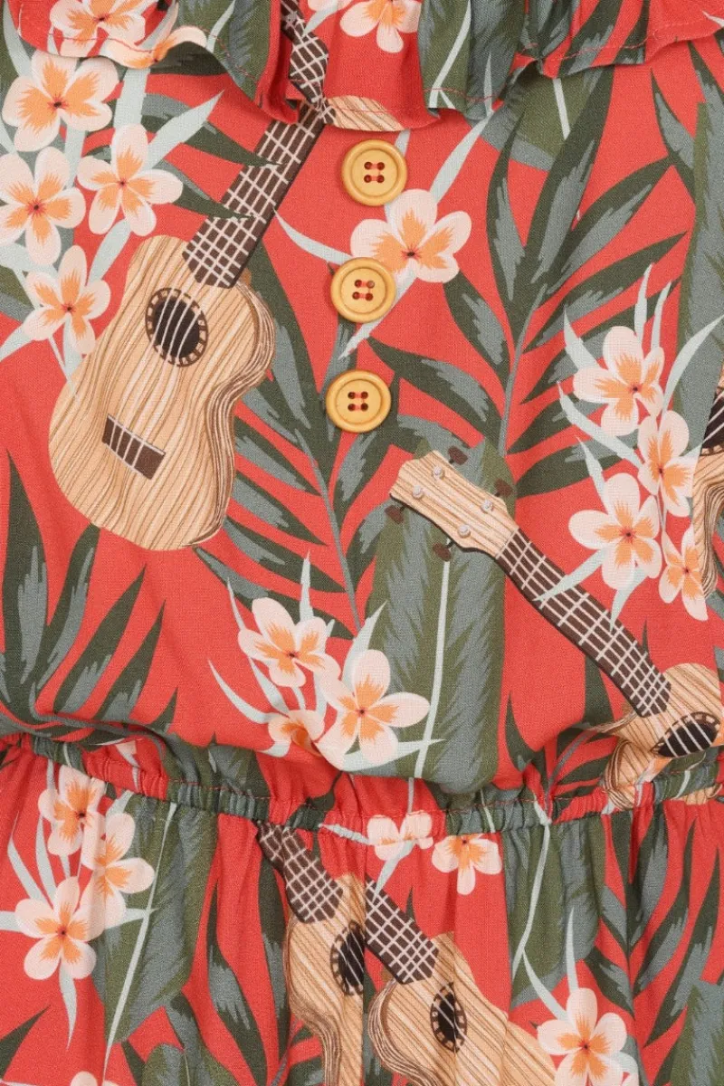 Hell Bunny Jumpsuits & Playsuits|Jumpsuits & Playsuits>Ukulele Jumpsuit Orange