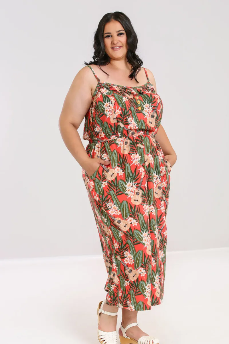 Hell Bunny Jumpsuits & Playsuits|Jumpsuits & Playsuits>Ukulele Jumpsuit Orange