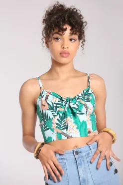 Hell Bunny Tops|Tops>Ululani Crop Top Blue