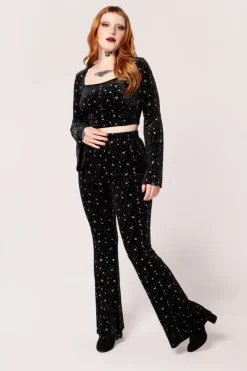 Hell Bunny Trousers & Shorts|Trousers & Shorts>Vela Trousers Black