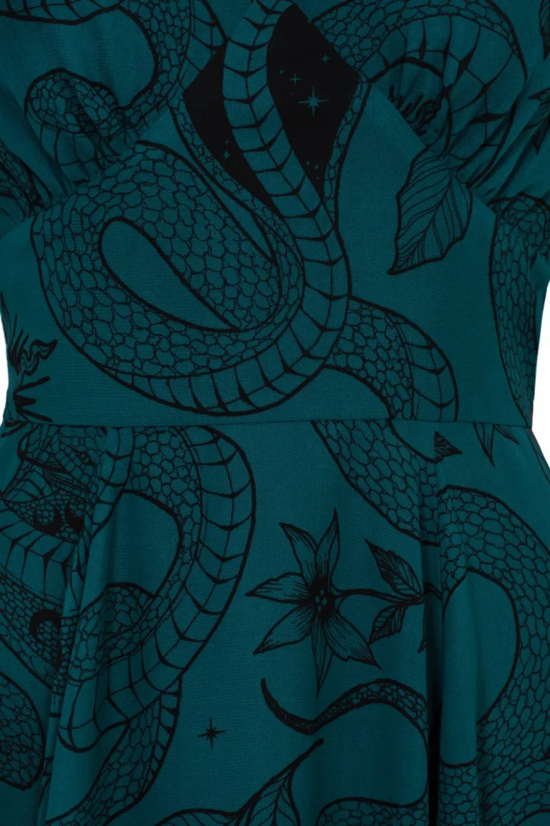Hell Bunny Dresses|Midi Dresses>Venom Midi Dress DarkGreen