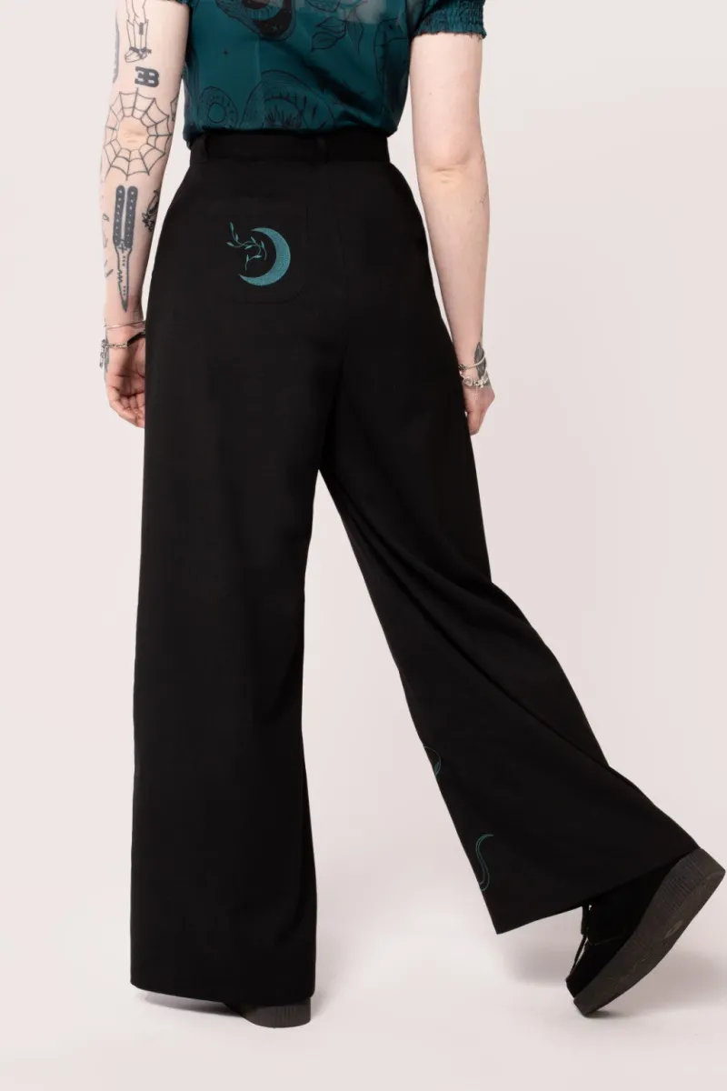 Hell Bunny Trousers & Shorts|Trousers & Shorts>Venom Trousers Black