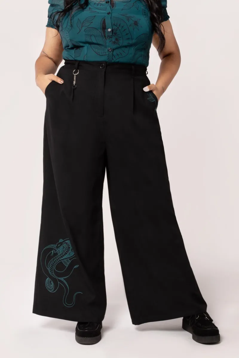 Hell Bunny Trousers & Shorts|Trousers & Shorts>Venom Trousers Black