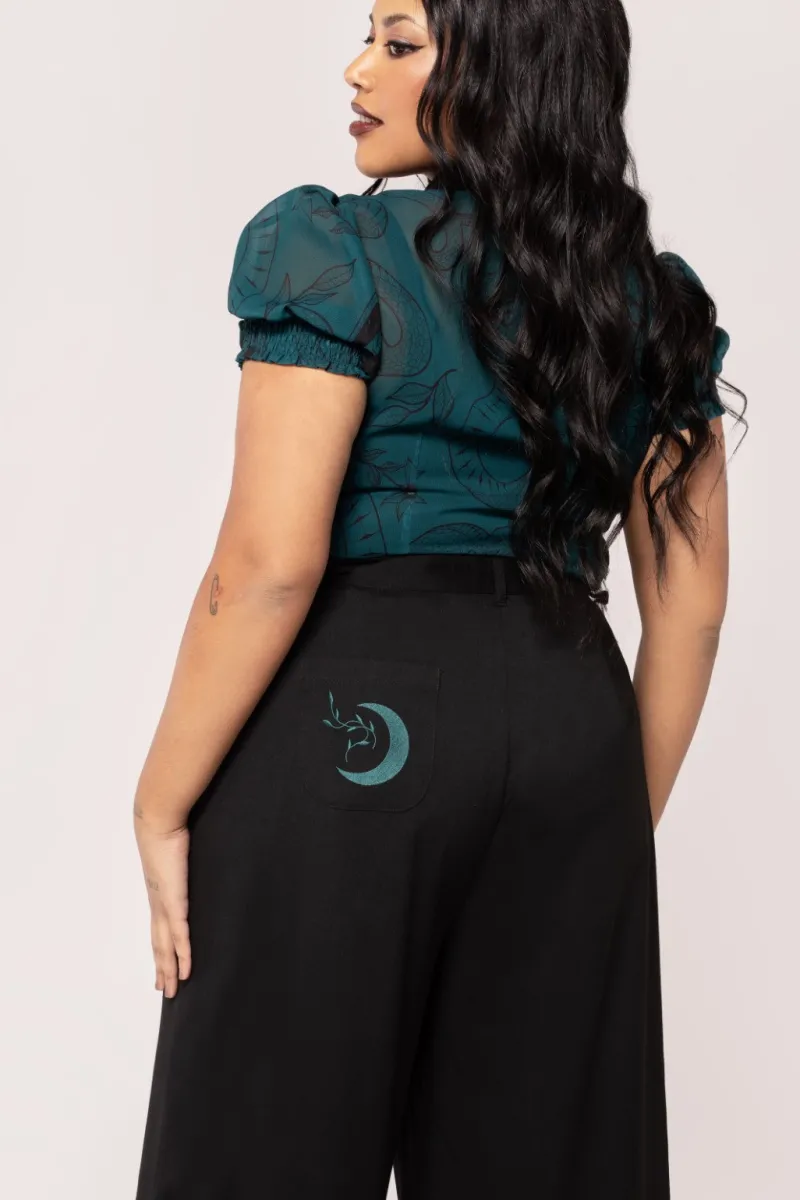 Hell Bunny Trousers & Shorts|Trousers & Shorts>Venom Trousers Black