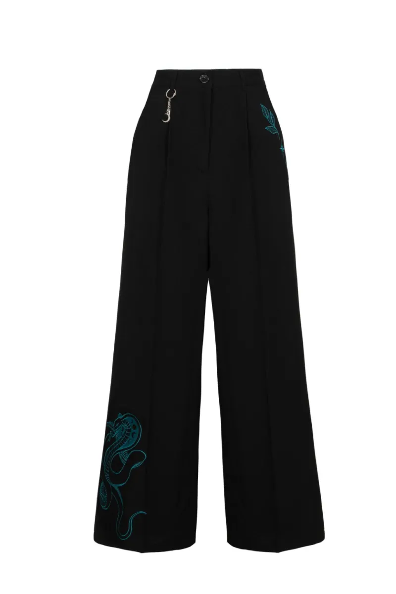Hell Bunny Trousers & Shorts|Trousers & Shorts>Venom Trousers Black