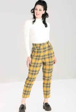 Hell Bunny Trousers & Shorts|Trousers & Shorts>Wither Trousers Mustard