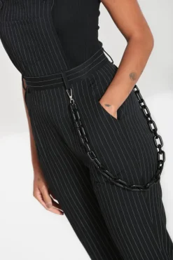 Hell Bunny Trousers & Shorts|Trousers & Shorts>Wolfie Dungarees Black