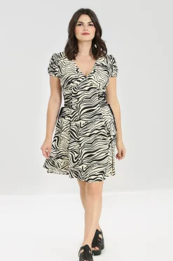 Hell Bunny Dresses|Dresses>Zebra Mini Dress Ivory
