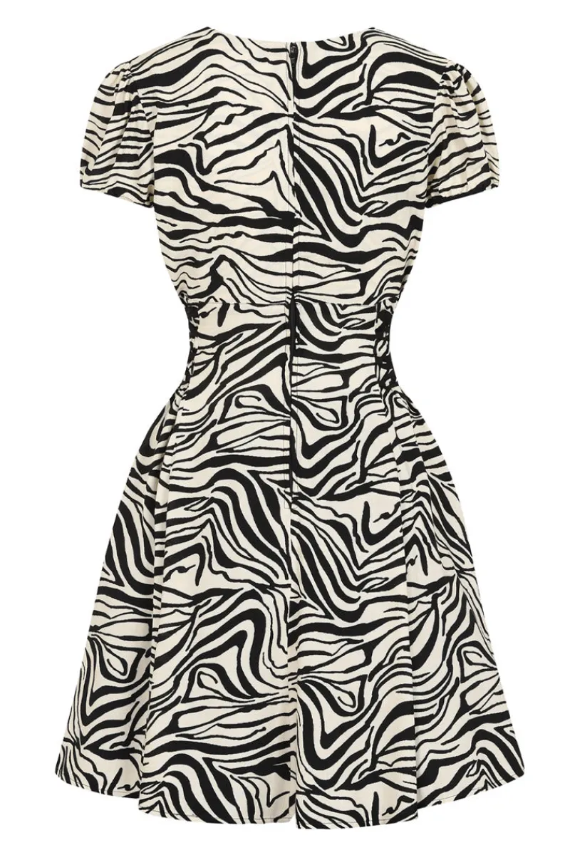 Hell Bunny Dresses|Dresses>Zebra Mini Dress Ivory