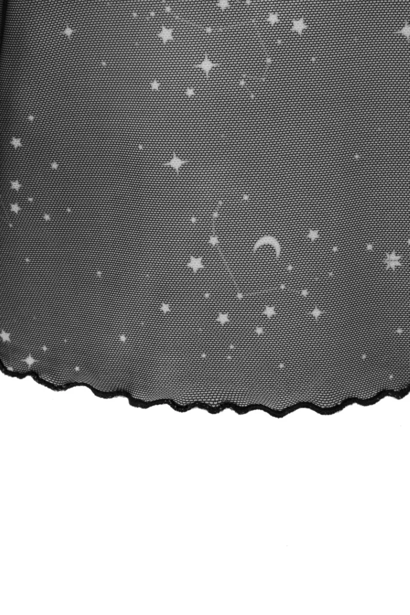 Hell Bunny Tops|Tops>Zodiac Mesh Top Black