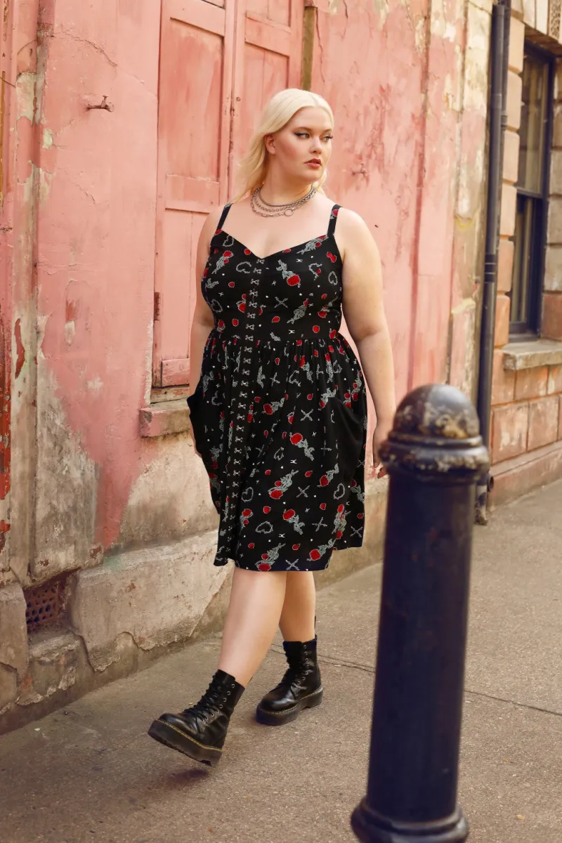 Hell Bunny Dresses|Dresses>Zoey Knee Dress Black