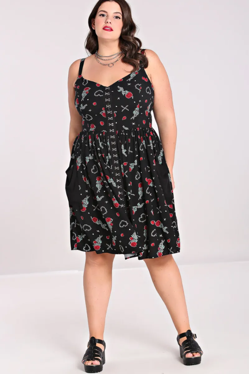 Hell Bunny Dresses|Dresses>Zoey Knee Dress Black