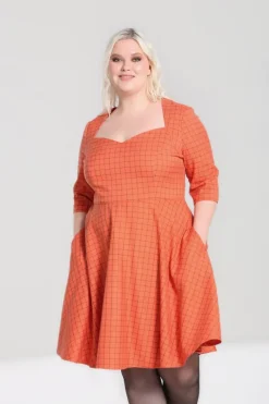Hell Bunny Dresses|Dresses>Zora Mid Dress Orange