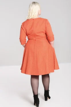 Hell Bunny Dresses|Dresses>Zora Mid Dress Orange