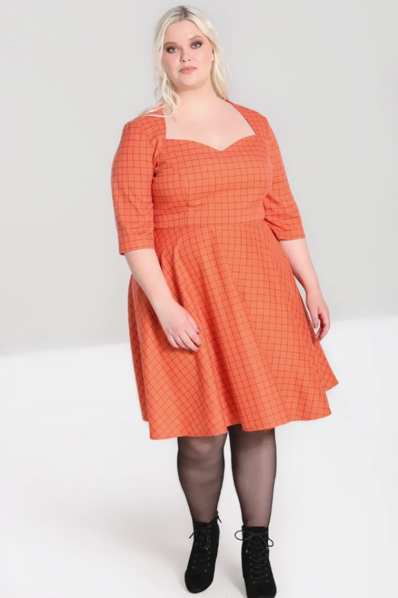 Hell Bunny Dresses|Dresses>Zora Mid Dress Orange