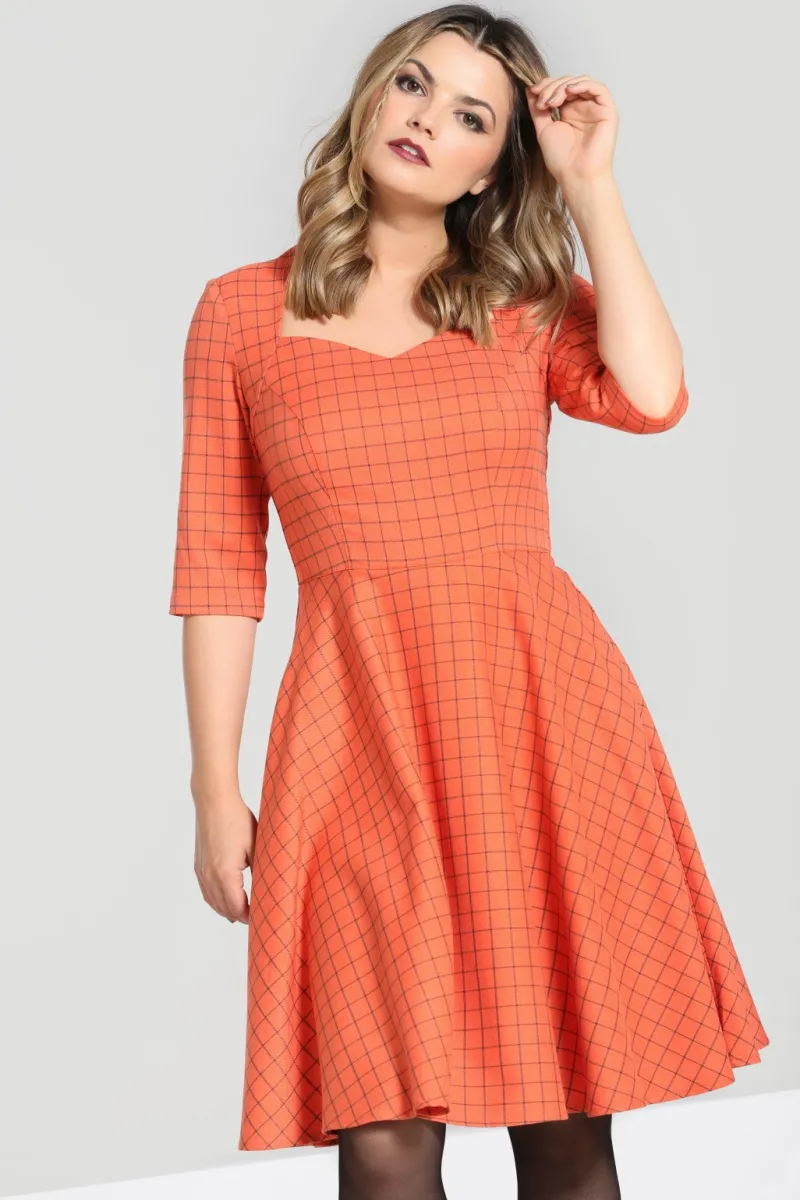 Hell Bunny Dresses|Dresses>Zora Mid Dress Orange