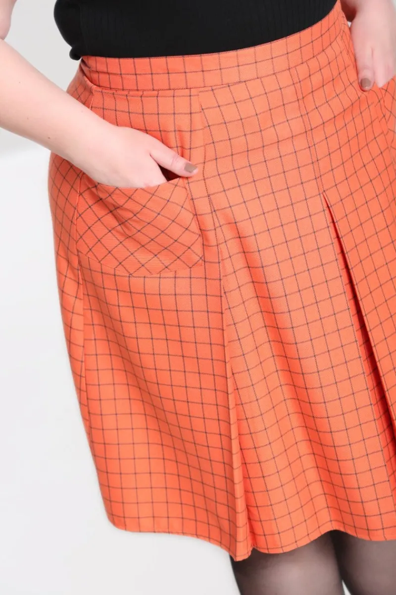 Hell Bunny Skirts|Skirts>Zora Skirt Orange