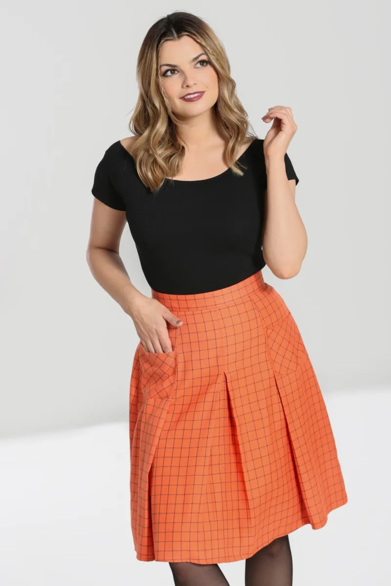 Hell Bunny Skirts|Skirts>Zora Skirt Orange