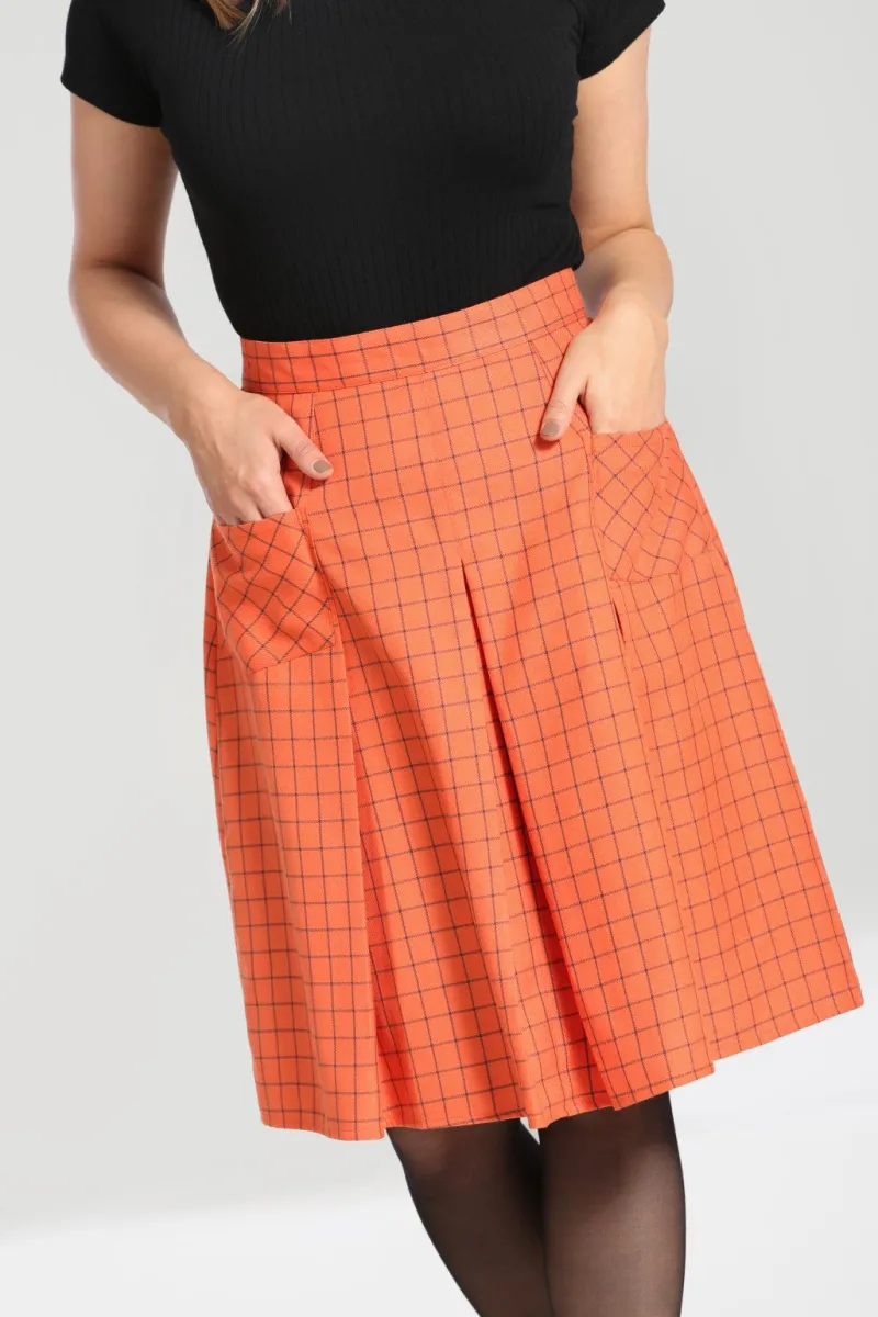 Hell Bunny Skirts|Skirts>Zora Skirt Orange