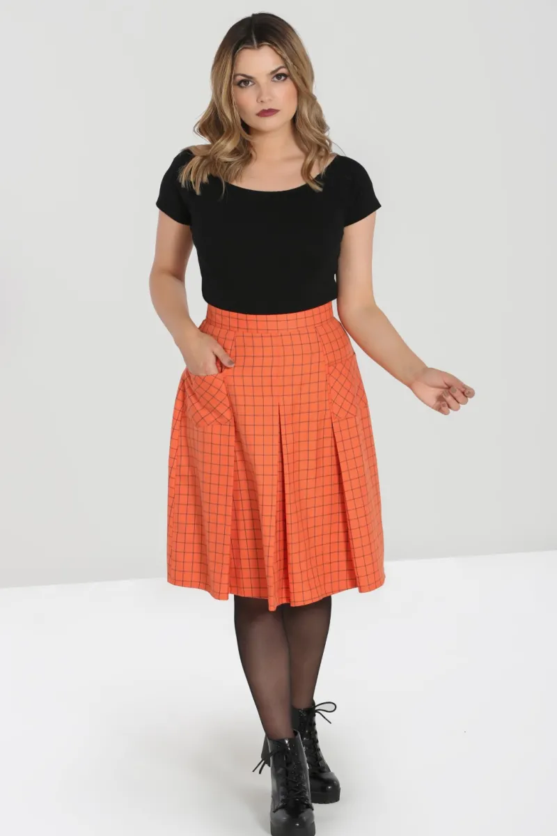 Hell Bunny Skirts|Skirts>Zora Skirt Orange